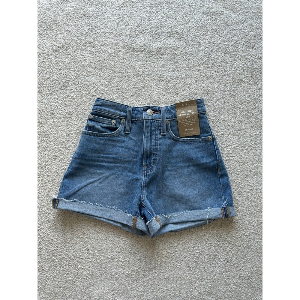 NWT Madewell Women's Curvy High-Rise Denim Shorts Size 23